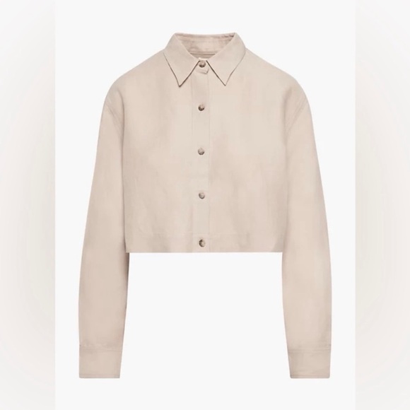Aritzia Proposal Linen Button Down Cropped Shirt - Picture 9 of 11